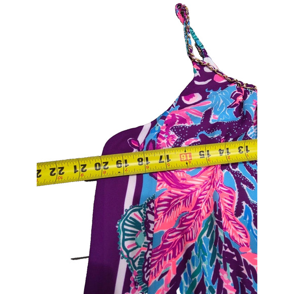 Lilly Pulitzer Hazelyn Maxi Dress Turquoise Oasis Snuba Duba Do Medium A003606 - Picture 4 of 13